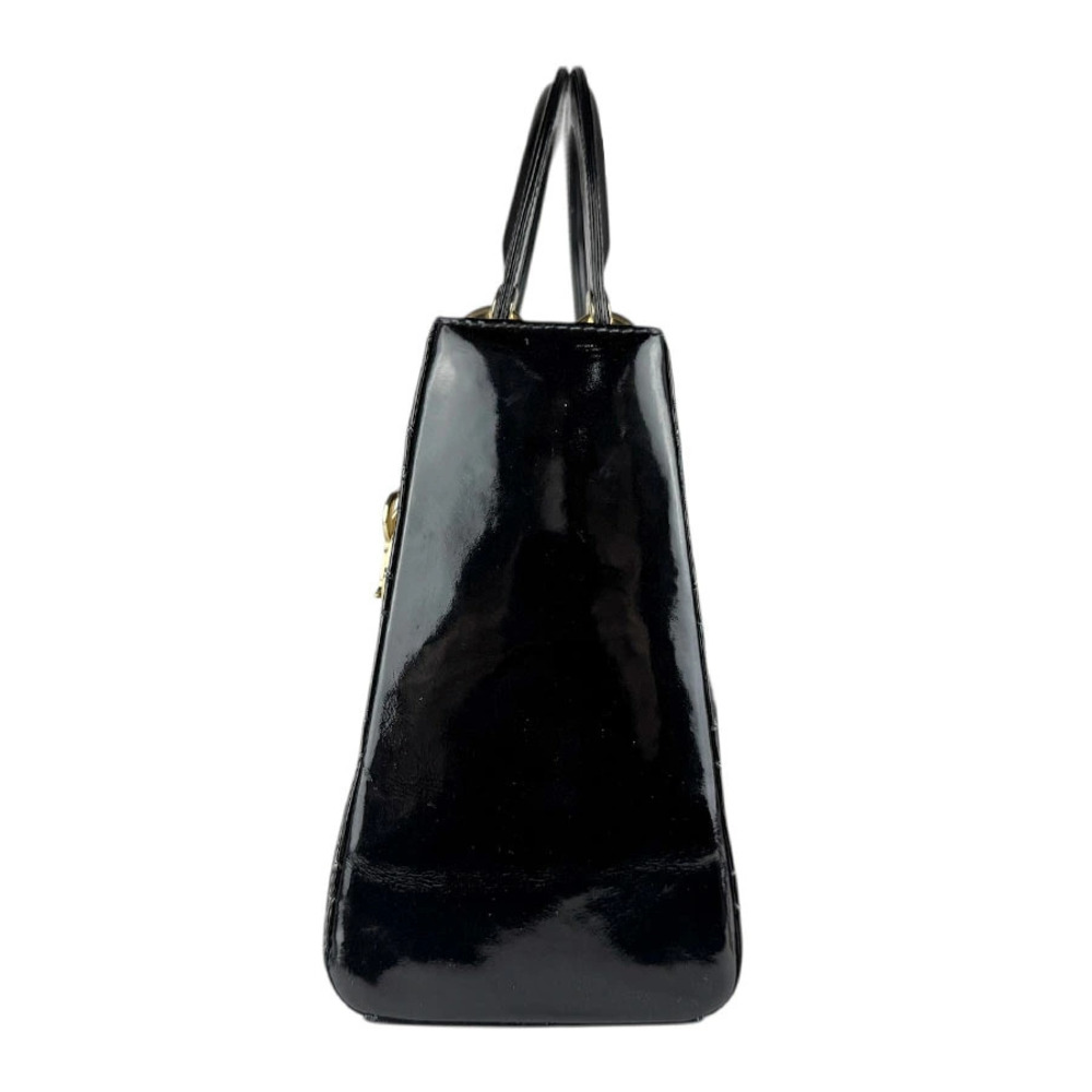 Dior Vernis Bag Black Shoulder  Christian Patent Lady leather 2way